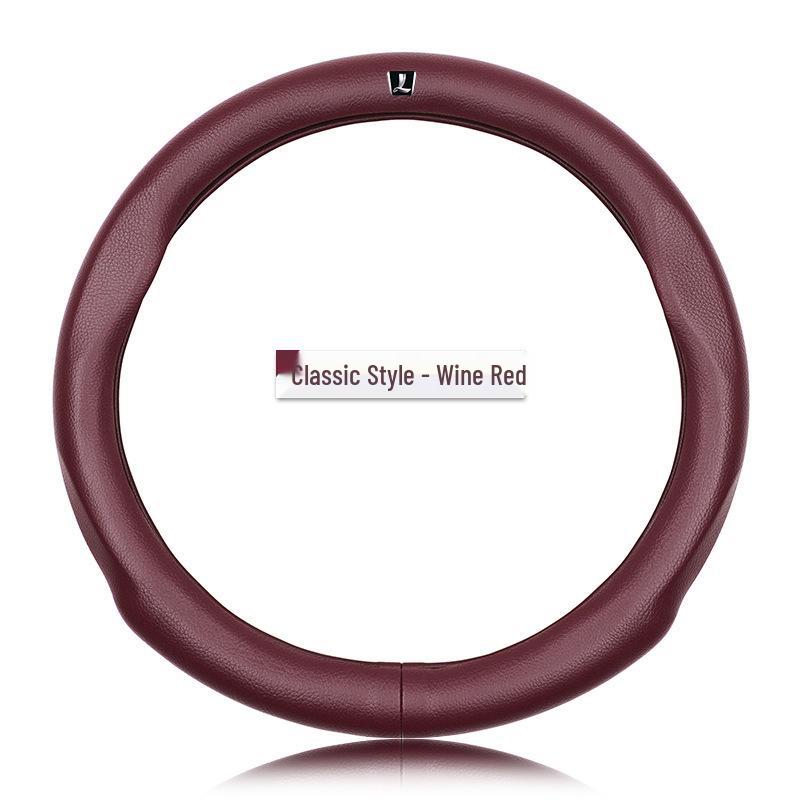 Genuine Leather Luxgen Steering Wheel Cover - Universal Fit for U6, Big 7, S5, U5, 7MPV, Na 5, Rui 3 Models