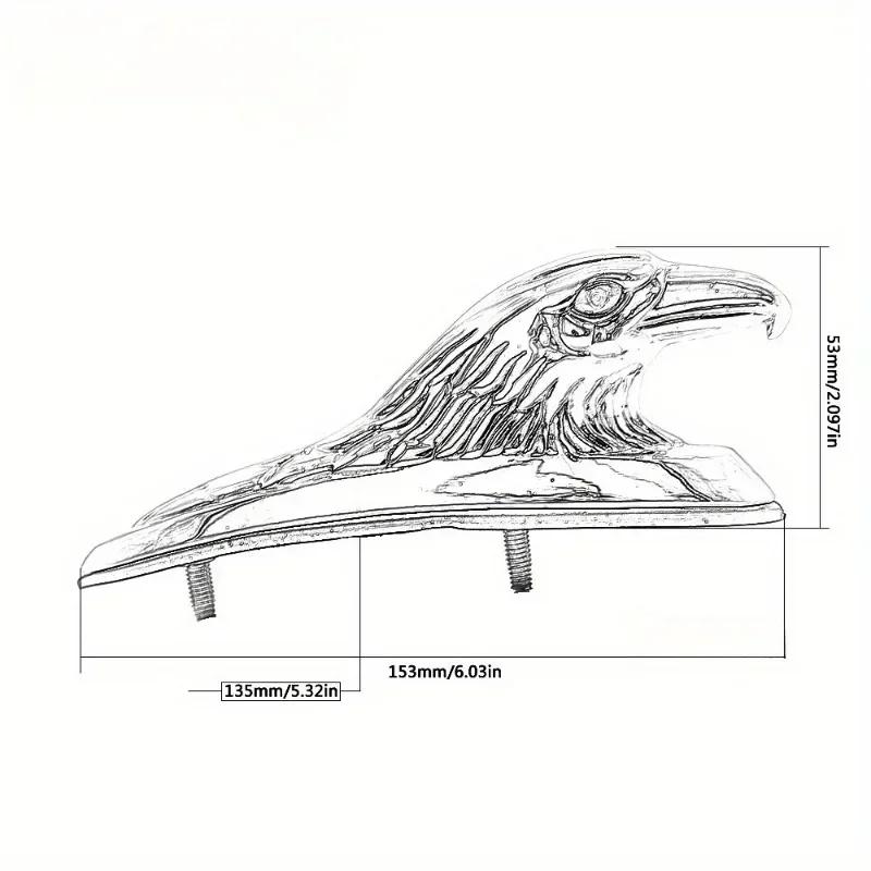 Motorcycle AccessoriesCruising Prince Scooter Women's Mounted Car Modified Front Fender Decoration Eagle Head Universal