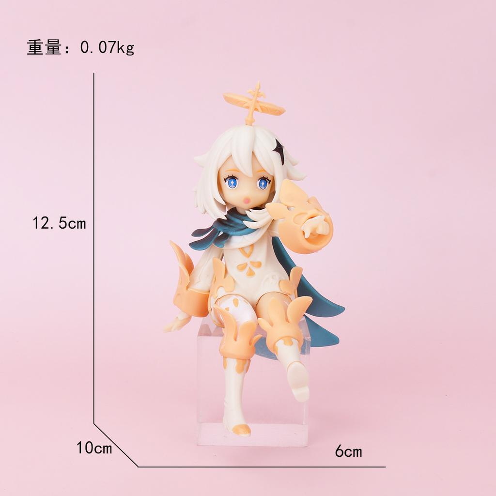 Genshin Impact Raiden Shogun Paimon Klee PVC Anime Figurine Set Collectible Toy For Fans Desk Home Decor Birthday Holidays Gift