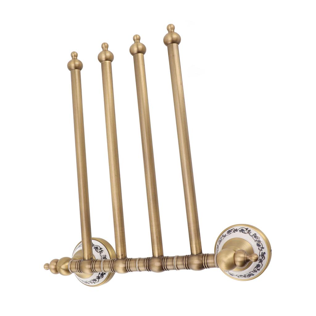 Swivel Towel Bar Antique Brass Towel Rack Rotated Towel Hanger Holder for Bathroom Four Rods