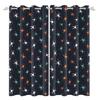 2pcs/set Horror Halloween Window Curtain Bat Spider Pumpkin Ghost Haunted House Home Decor Blackout Polyester Fabric Curtains