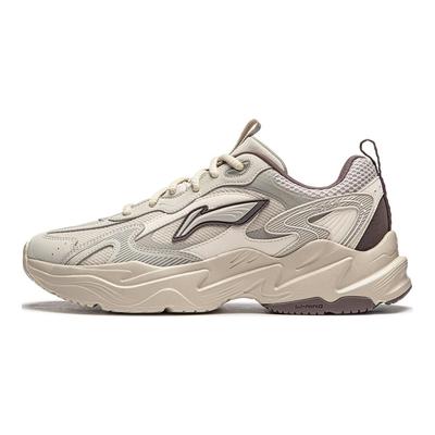 Li Ning Meteor Všestranné Retro Hrubá Podrážka Zvyšujúca Výšku Tlmiaca Nárazy Protišmyková Odolná voči Opotrebeniu Podporná Nízka Lifestylová Ležérna Obuv AGCU121-1