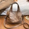 Simple Women's Handbag, Solid Color, Large Capacity Women's Shoulder Bag, Multi Compartment Storage, Suitable for Women's Holiday Gifts