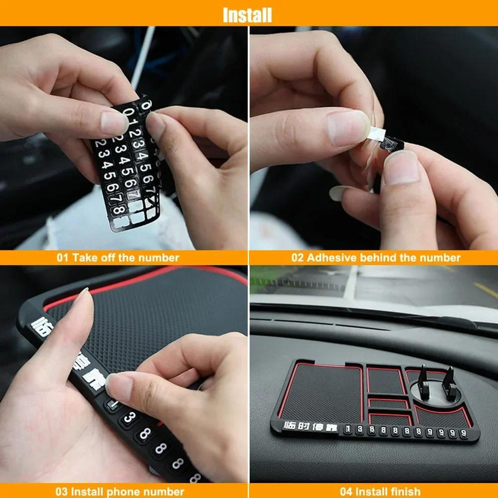 Multi-Functional Car Anti-Slip Mat Auto Phone Holder Non Slip Sticky Anti Slide Dash Phone Mount Silicone Dashboard Car Pad Mat