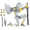 Wepzsxo T13 Figurka Akcji Robot 3D Drukowany Dekoracja Biurka Model Kolekcjonerski Figurka Stawiana Żółty/Biały