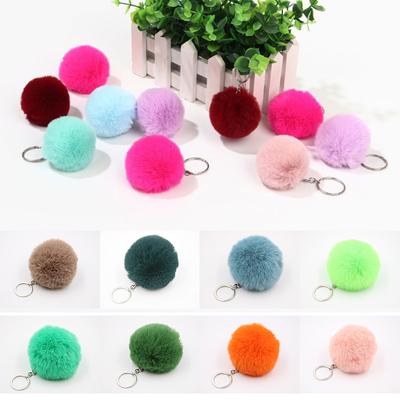 1PC Decoration Key Chains Keychain Fur Ball Pendant Soft Pendant Jewelry Fur Fluffy Women