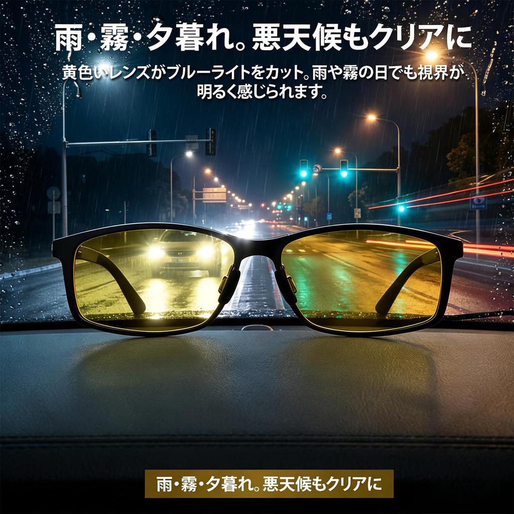 [luckinsell] Night Sunglasses, Night Driving Glasses, Men's Night Glasses, UV400,