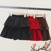 Velvet High-Waist A-Line Skirt for Women & Girls - Autumn/Winter Collection