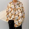 Heren bloemenoverhemd - Japanse en Koreaanse stijl, lente/herfst, trendy retro Hong Kong-stijl, casual all-match jas