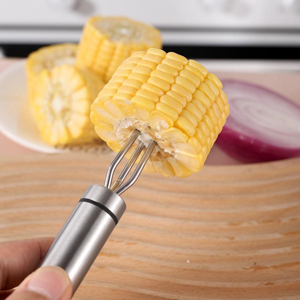 5pcs 3 Prong Corn Forks Set Reusable Roast Holder Barbecue Accessory Grilled Sausage Prod  Grill