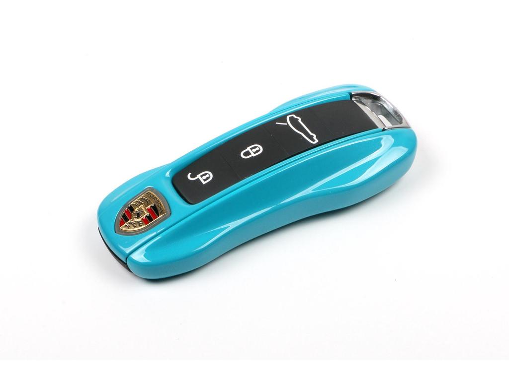 Kryt klíče Porsche Miami Blue pro Cayenne, Macan, 911, Panamera, 718, Taycan