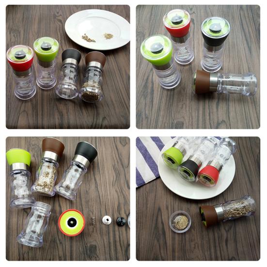 Przenośny Ręczny Młynek do Pieprzu Obrotowy Młynek do Soli Przypraw Narzędzie Mielące do Kuchni