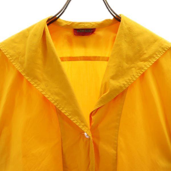 KENZO made in Japan Long sleeve sailor collar shirt M yellow Women Used