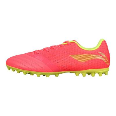 Li Ning Iron Αντιολισθητικό Αναπνεύσιμο MG (Κοντά λαστιχένια καρφιά) Τεχνητός Χλοοτάπητας Fit Παπούτσια Ποδοσφαίρου Ανδρικά Παπούτσια Ποδοσφαίρου Φθορίζον-Κόκκινο ASFR001-1
