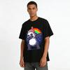 Cute Dabbing Panda Rainbow Print Casual Unisex Trendy Tee Pure cotton T-shirt