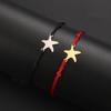 Teamer Star Charm Bracelet Adjustable Rope Chain Stainless Steel Pendant Acceassories for Women Men Lucky Amulet Gift Wholesale