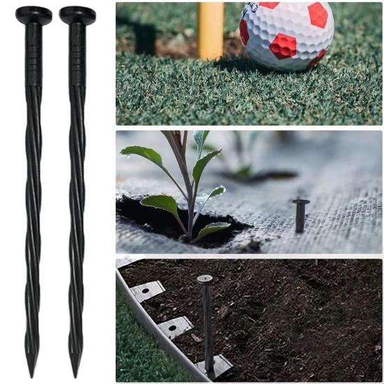25 шт. пластиковые ландшафтные шипы, нержавеющие, высокопрочные, многоразовые, не легко деформируемые, садовые, спиральные, заземляющие гвозди