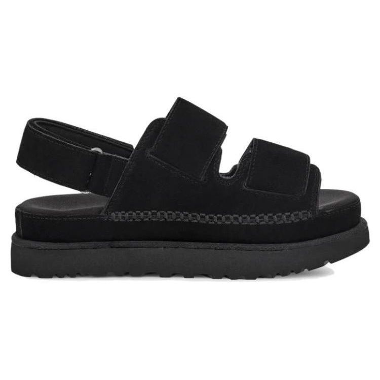 UGG Fabric Velcro Comfortable Fashion Sandals Women Sandals Black 1141493-BLK