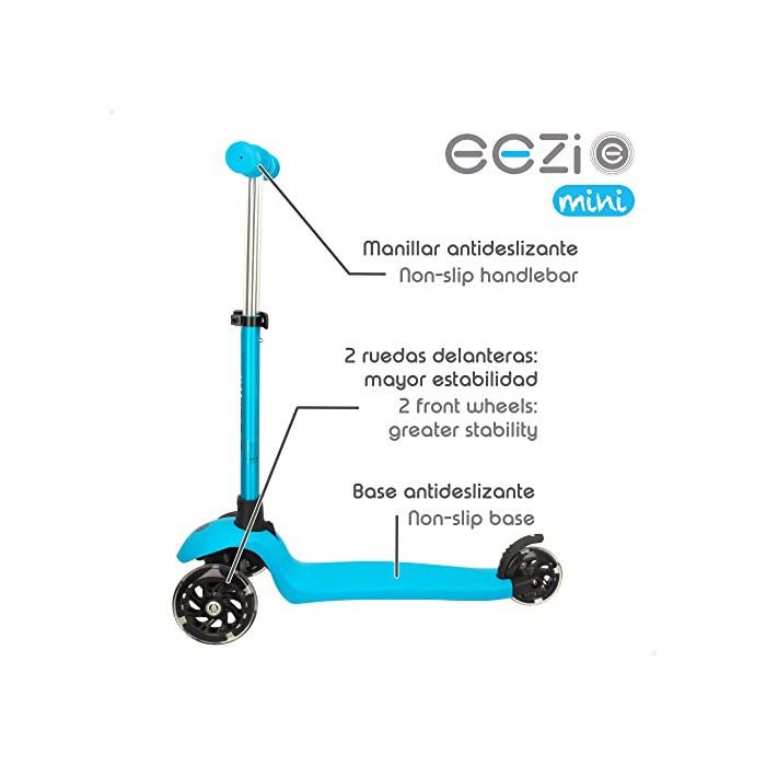 Trottinette 3 roues enfant - COLORBABY - Bleu - Aluminium - Guidon réglable - Frein arrière - Surface antidérapante