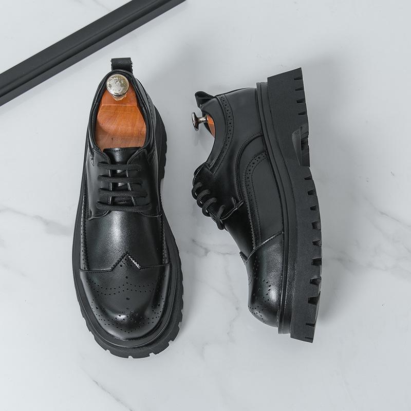 Herren Business Lederschuhe große Größe Außenhandel neue Herren Britischer Stil Plateau Lederschuhe Modetrend Freizeitschuhe