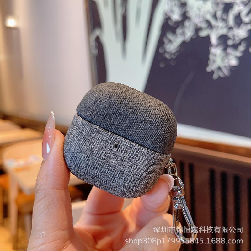 Blackcurrant is suitable for Huawei earphones FreeClip1 Bluetooth earphone case clip1 generation solid color splicing cloth pattern