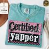 T-shirt Yapper Certifié, T-shirt Funny Quote Comfort Colors, T-shirt Yapping Sarcastique, T-shirt Streetwear Esthétique, Haut Graphique Tendance et Relatable