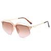 Fashion Rimless Women Sunglasses Punk Cat Eye Retro Luxury Shades UV400 Men Y2K Sports Driving Goggles Brand Oculus