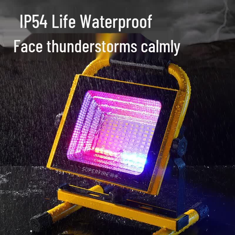 SupFire 80W Portable Rechargeable LED Work Floodlight