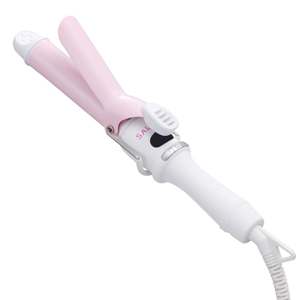 

[Spring 2020 Limited Edition] SALONIA Mini Ceramic Curling Iron, 25mm, Pale Pink, International Compatible, Max 210°C, Heat-Resistant Pouch Included