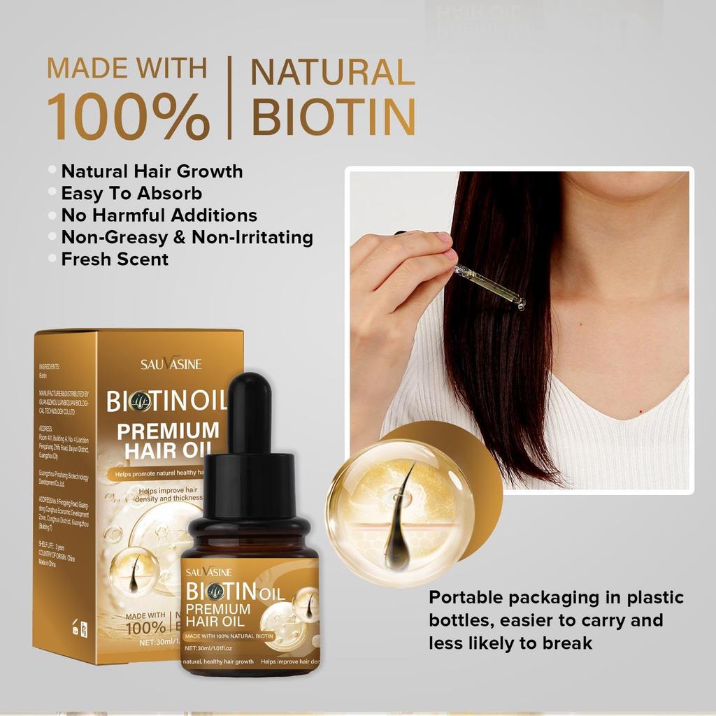 Biotin Hair Growth Oil for Hair Growth and Healthy Scalp, Pre Wash Scalp & Hair Oil Infused with Biotin, Strengthening, Nourishing & Volumizing