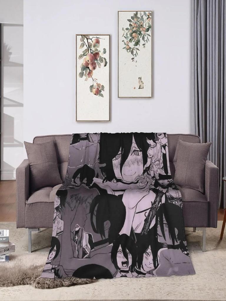 Kobeni Higashiyama Chainsaw Man Anime Blanket Super Soft Warm Fleece Throw for Bed Sofa Outdoor Perfect for Winter Students Gif