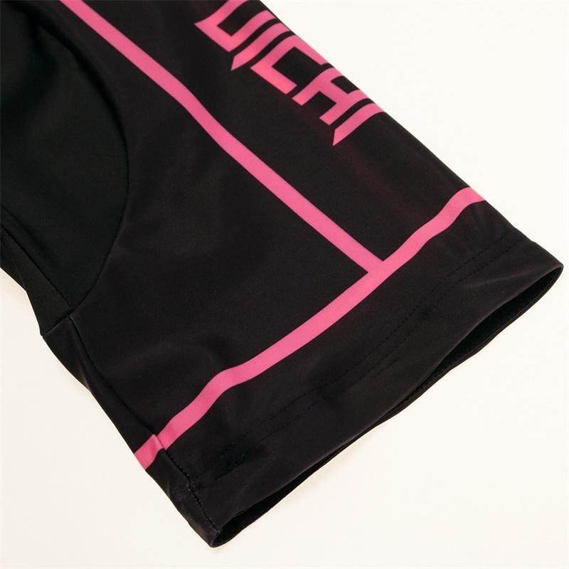 Summer Short Riding Bicycle Cycling Clothing Set Gradient Color Women Sport Jerseys Suits Black Bib Pants