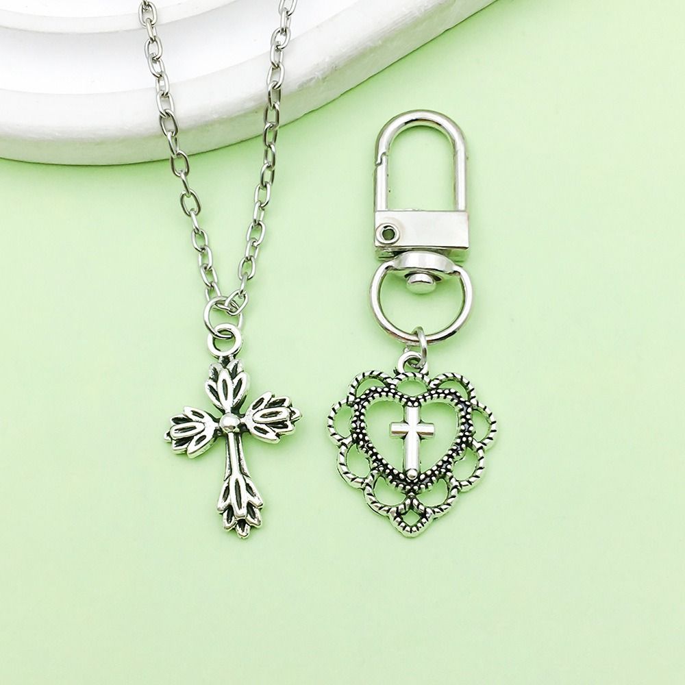 20Pcs Vintage DIY Bracelets Jewelry Making Materials Handmade Handcrafts Cross Charms Retro Alloy Pendants Earrings