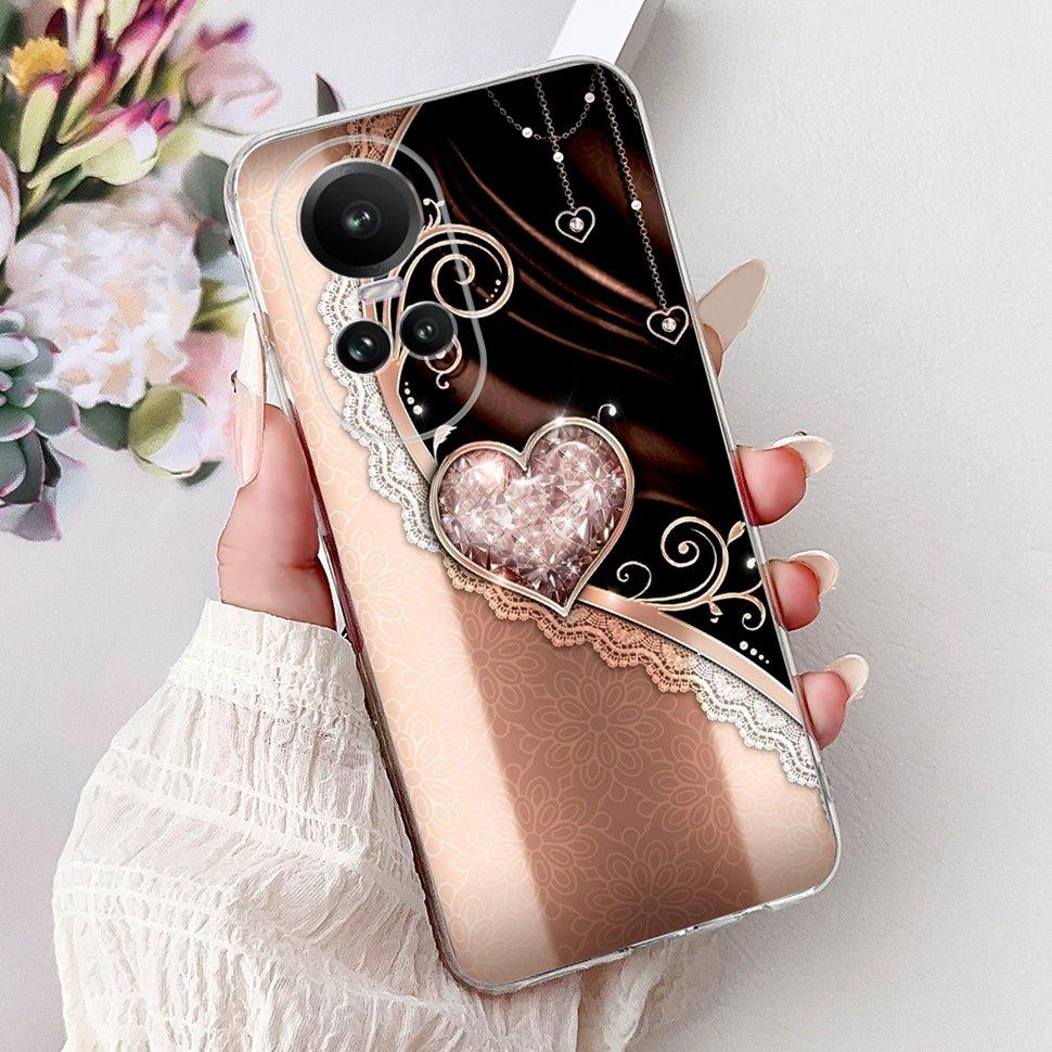 For OPPO Reno10 5G Case CPH2531 Luxury Cat Cartoon Cover Clear Silicone Soft TPU Phone Case For OPPO Reno 10 Reno10 Back Covers