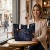 Gothic Lantern Print Casual Shoulder Tote Bag for Daily Outdoor Use