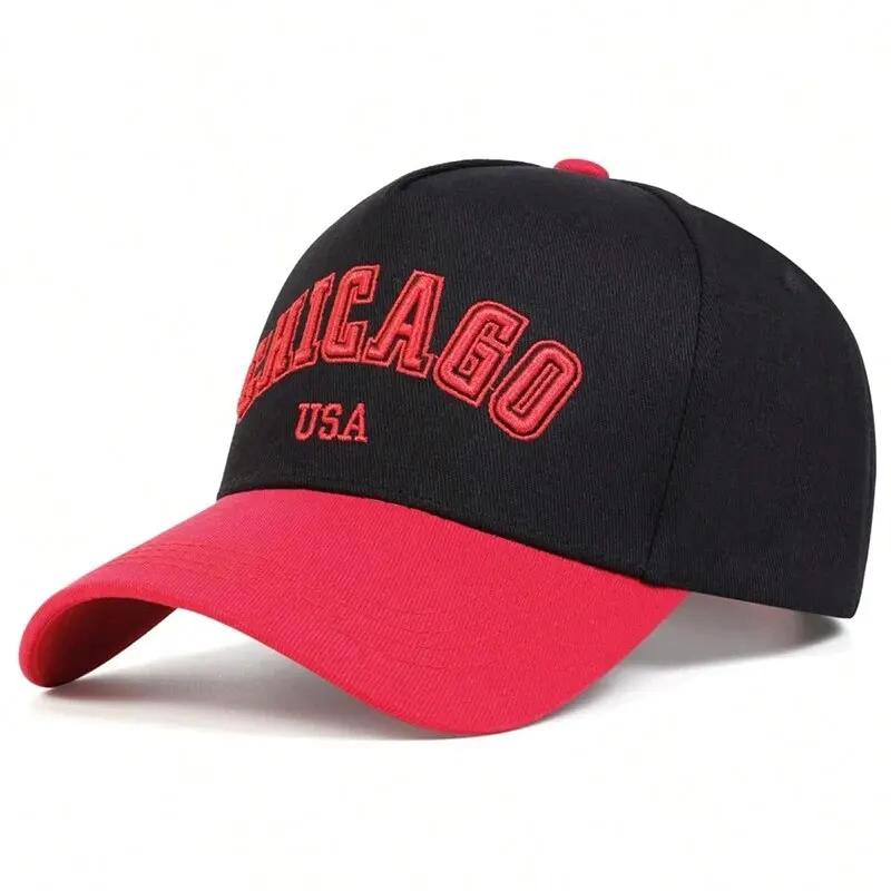 Unisex CHICAGO Letter Embroidery Baseball Caps Spring and Autumn Outdoor Adjustable Casual Hats Sunscreen Hat Sports Cap