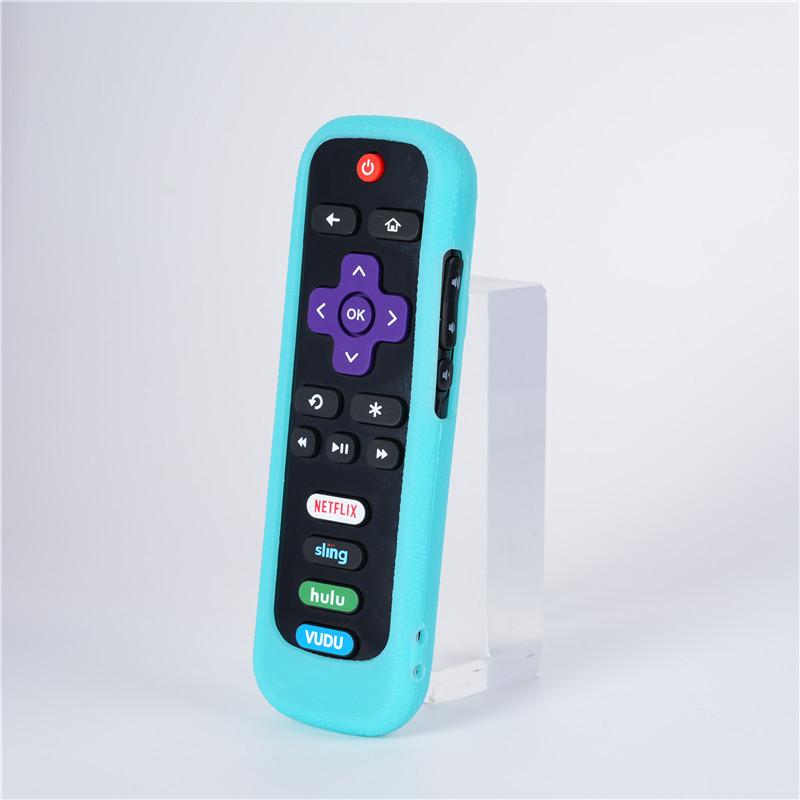 

1 шт. Светящиеся в темноте силиконовые универсальные чехлы для пультов дистанционного управления для телевизоров TCL, Hisense, Roku и стриминговых приставок - Совместимы с 4K синий