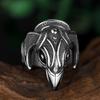 Viking Men Two Entwined Ravens Ring Norse Mythology Silver Color Odin Crow Stainless Steel Rings Nordic Amulet Jewelry Man Gift