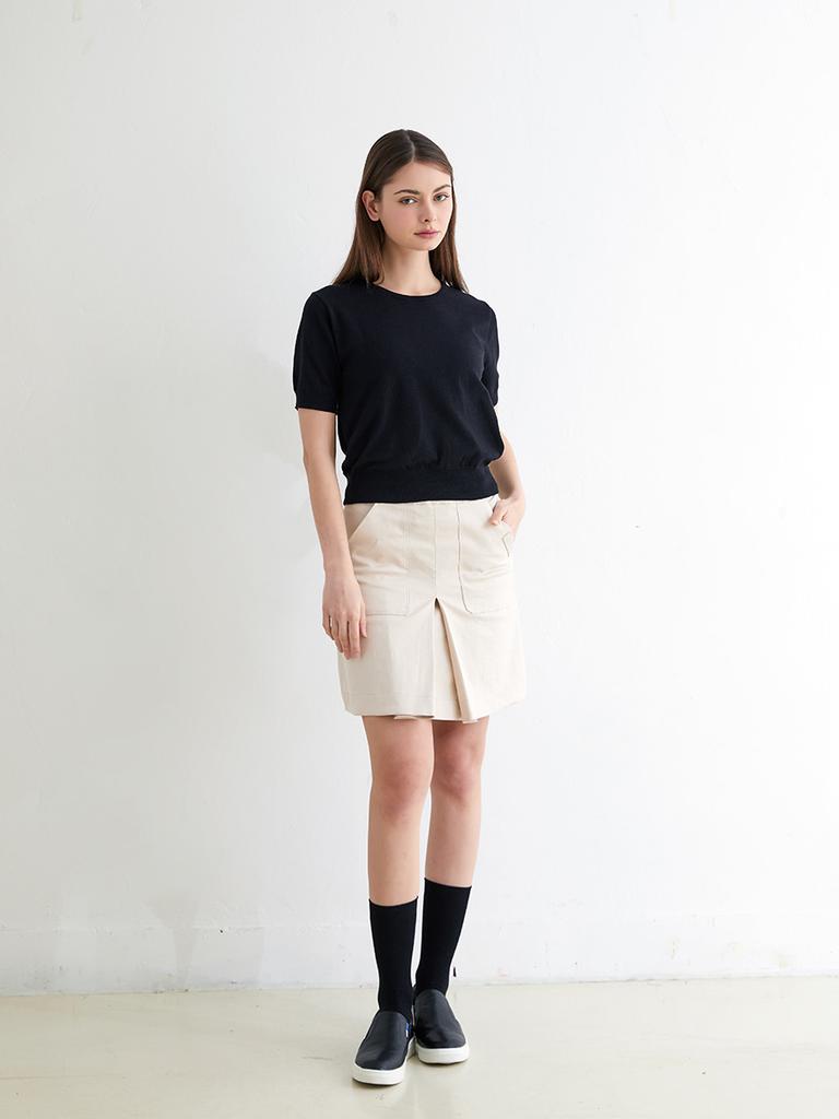 NITINA Basic Round Pullover Bk