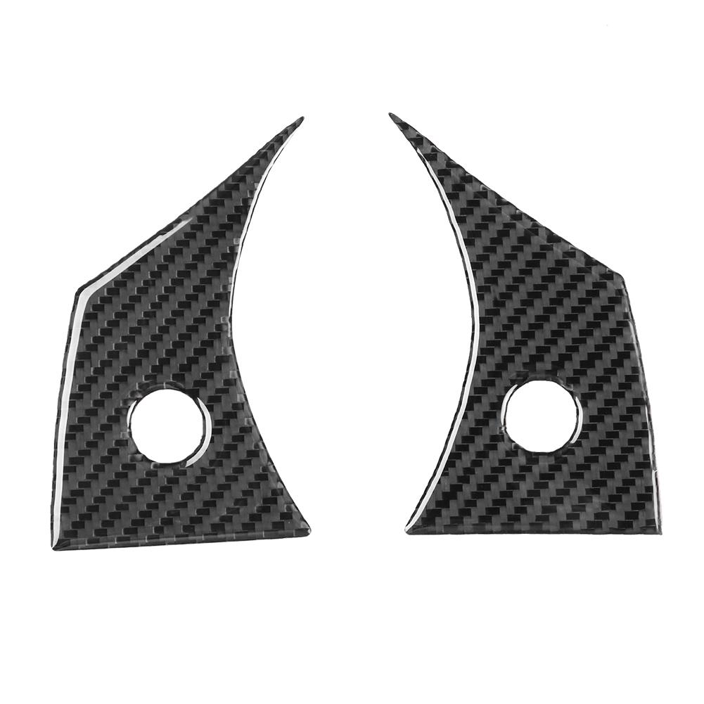 Steering Wheel Frame Decor Cover Carbon Fiber Steering Wheel Trim Cover Car Accessories Decorative Sticker for Tesla Model 3