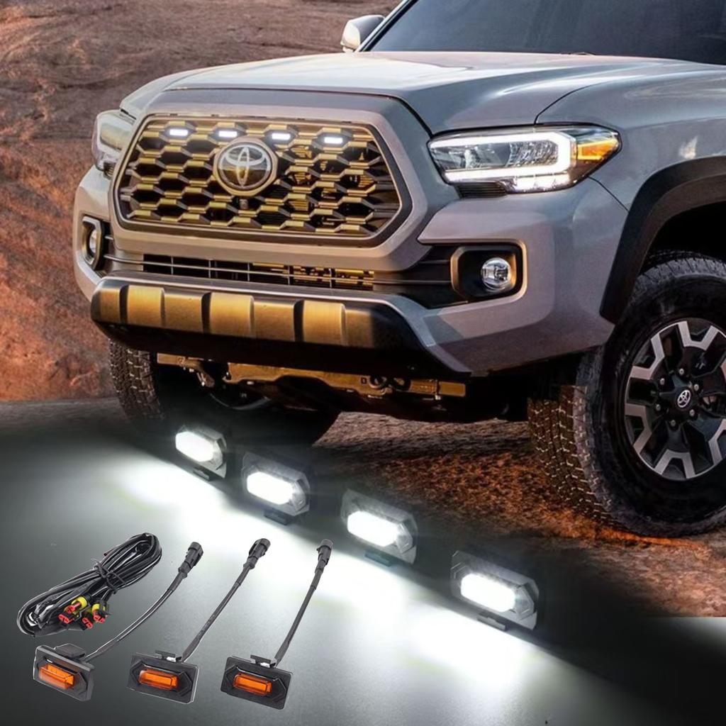 New Tacoma Front Grille Lights TACOMA TRAD Sports Version Off-road Version Front Grille Small Yellow Lights