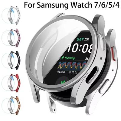 Silikonowy futerał TPU ze szkłem dla Samsung Galaxy Watch 7 40mm 44mm Pełne pokrycie Ochrona ekranu Zderzak dla Watch7 44mm 40mm Obudowa