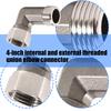 Pack of 2 Stainless Steel Materials 90 Degree Point Fitting 1/2Inch Male To Female Thread For Water Installations