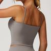 Brushed Yoga Tank Top with Hollow Back & Double Straps - Women's Sports & Fitness Vest 3063