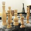 1Pcs Candle Holders Retro Unpainted Wood Classic Craft Candle Holders Wedding Party Home Decorations