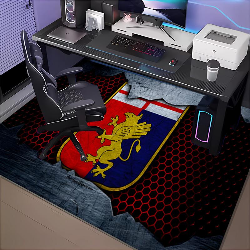 1PC Lion Shield Genoa Floor Mat for Living Room, Game Rooms, Office, Bedroom, Office Floor Mat Playful Design, Christmas Fan Gifts