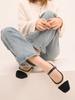 Florida Studio Bournemouth Two-Tone Point Mary Jane Flat Shoes Fl0826