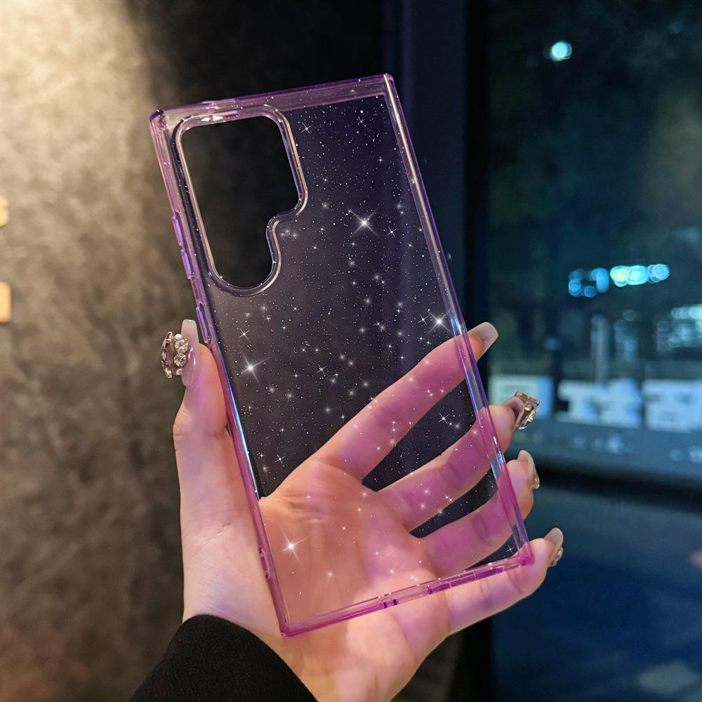Galaxy Samsung Phone Case S25 Transparent Flash Powder S24ultra Suitable for S25 Magnetic Case S24FE