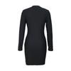 Spring and Autumn Dress Women's Slim Black Long Sleeve Elegant Knit Dresses