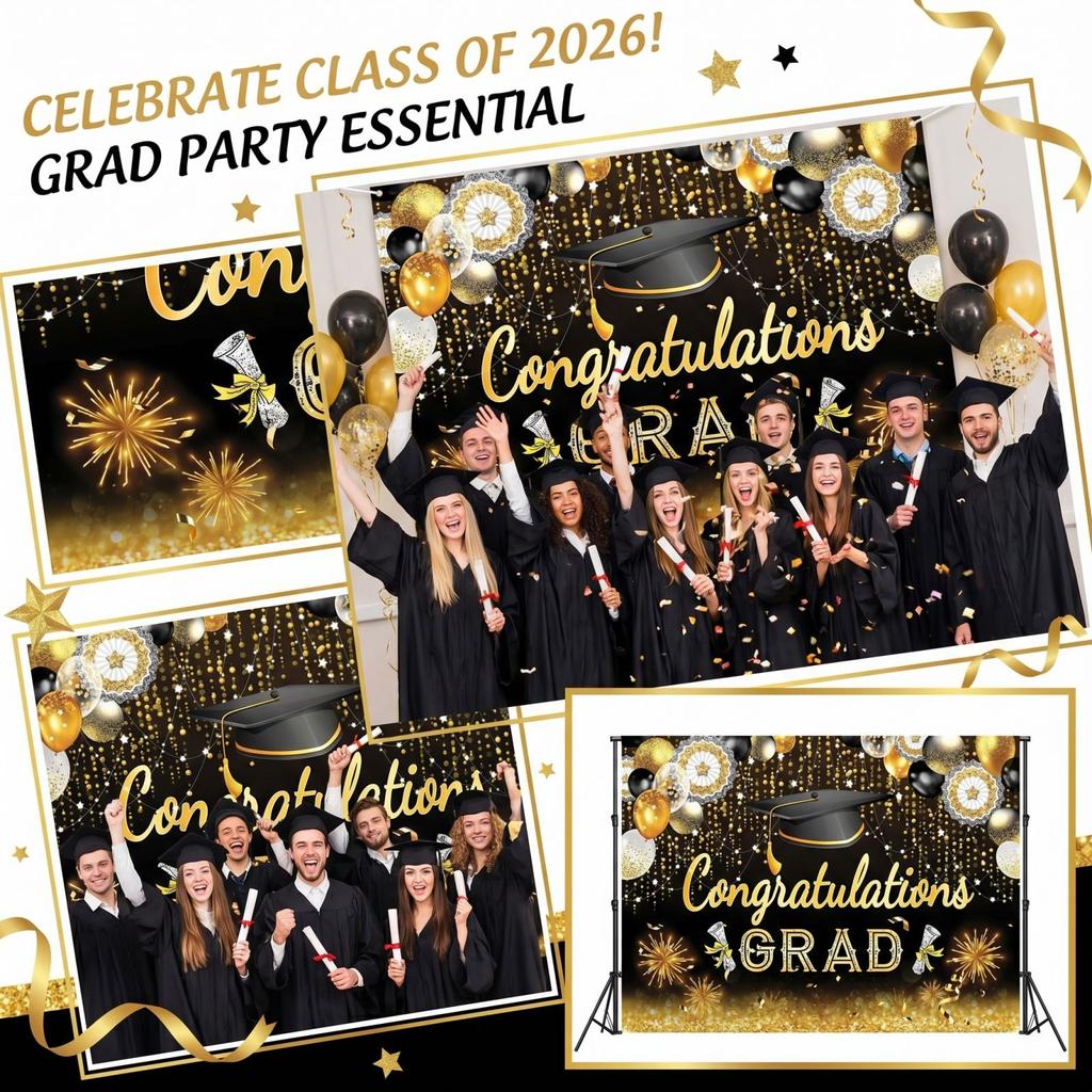 Graduation Background Cloth 2026 Graduation Event Party Decoration Hanging Cloth Banner